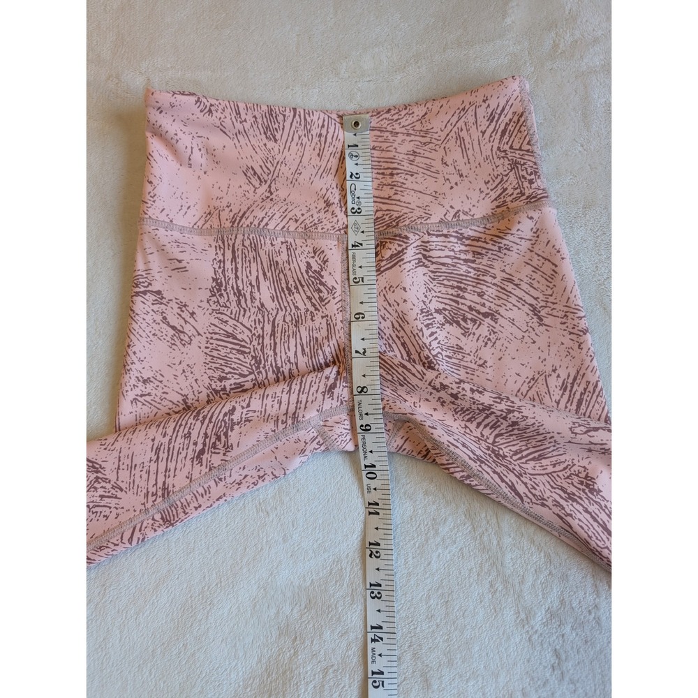 Zyia Activewear Leggings High Waisted Athletic Pants Pink Pattern Size XS - Picture 9 of 10